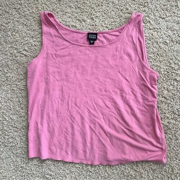 Eileen Fisher 100% Silk Pink Tank Top - Picture 2 of 4